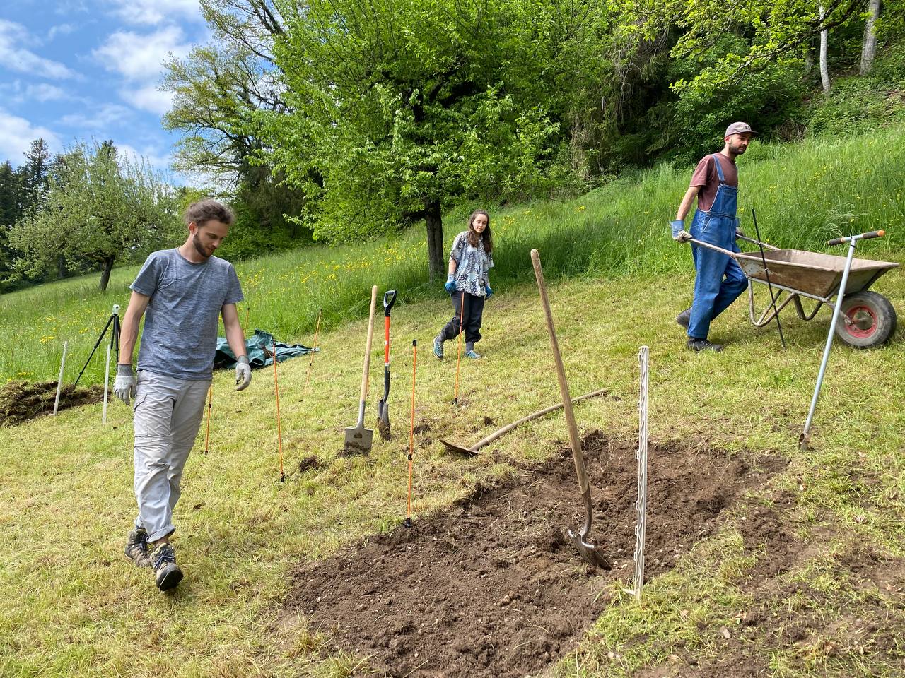 Arbeitseinsatz für die Terrassen